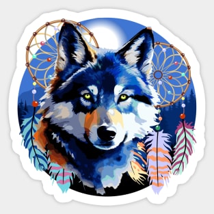 Wolf Native Animal Spirit Sticker